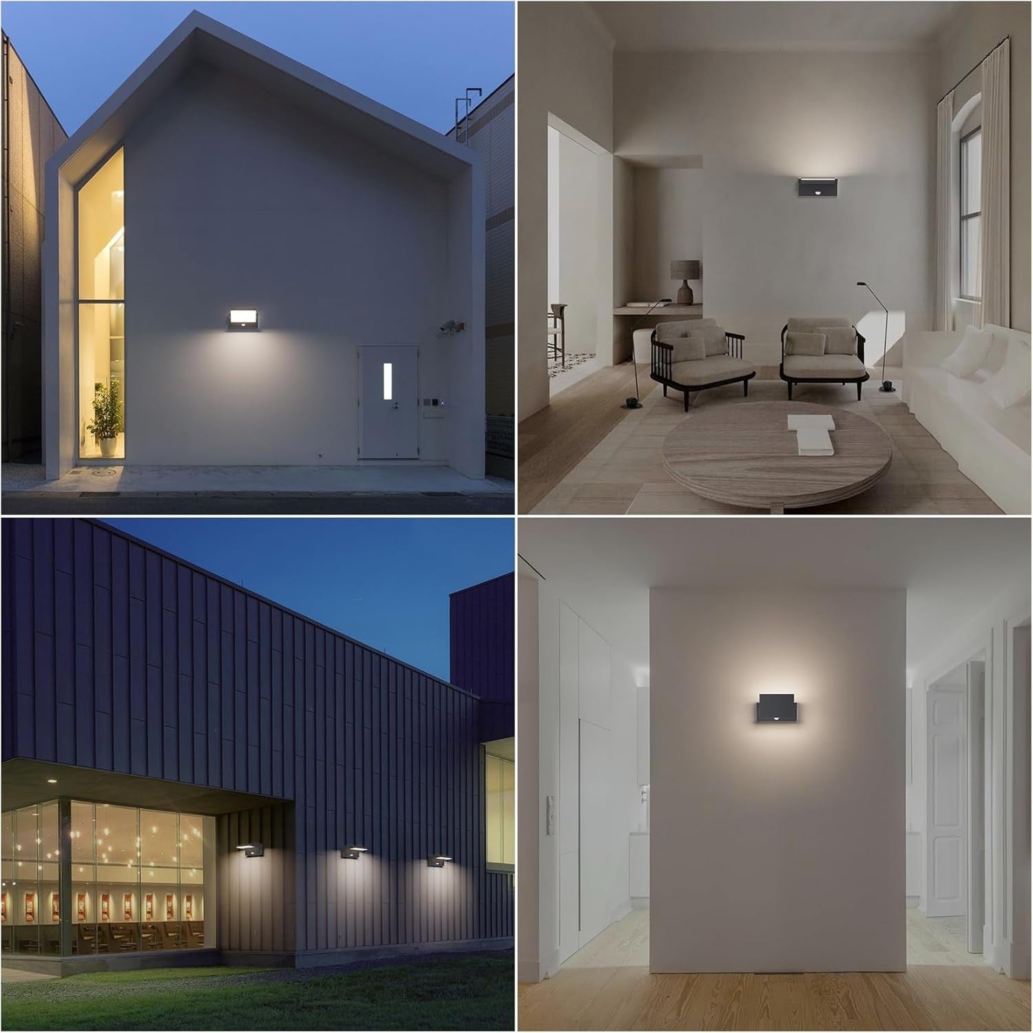 24W Outdoor LED Wall Light with Motion Sensor IP65 Waterproof Swivel