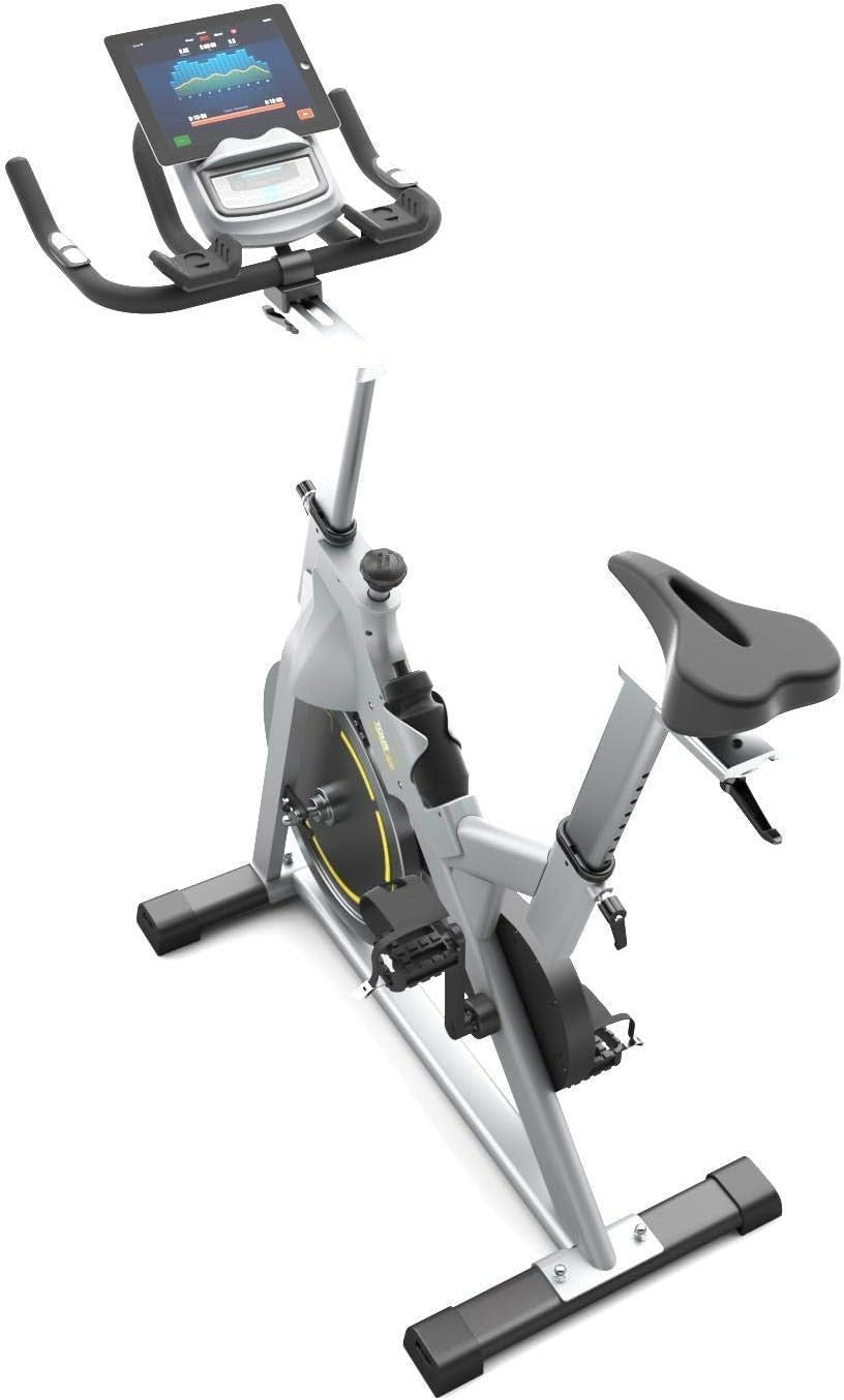 Fluid Resistance Exercise Bike w/ LCD Display, 25kg Flywheel & Kinomap App