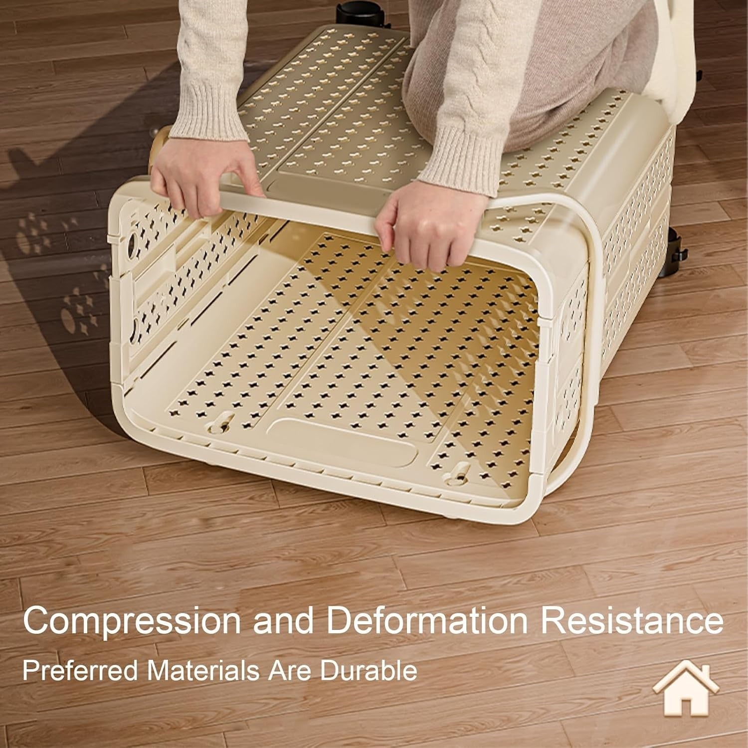 Large Rolling Laundry Basket on Wheels | Collapsible Hamper with Handles | Venti