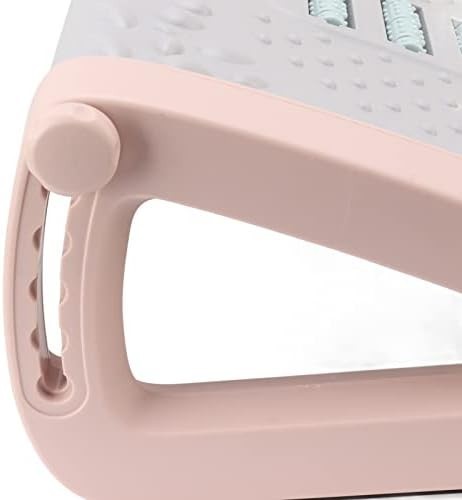 Under Desk Footrest Ergonomic Adjustable Foot Stool with Massage Surface Pink