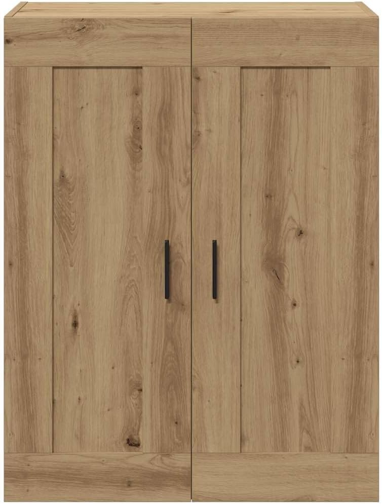 Wall Mounted Oak Cabinet Storage - 3 Compartments, Stylish, Space-Saving