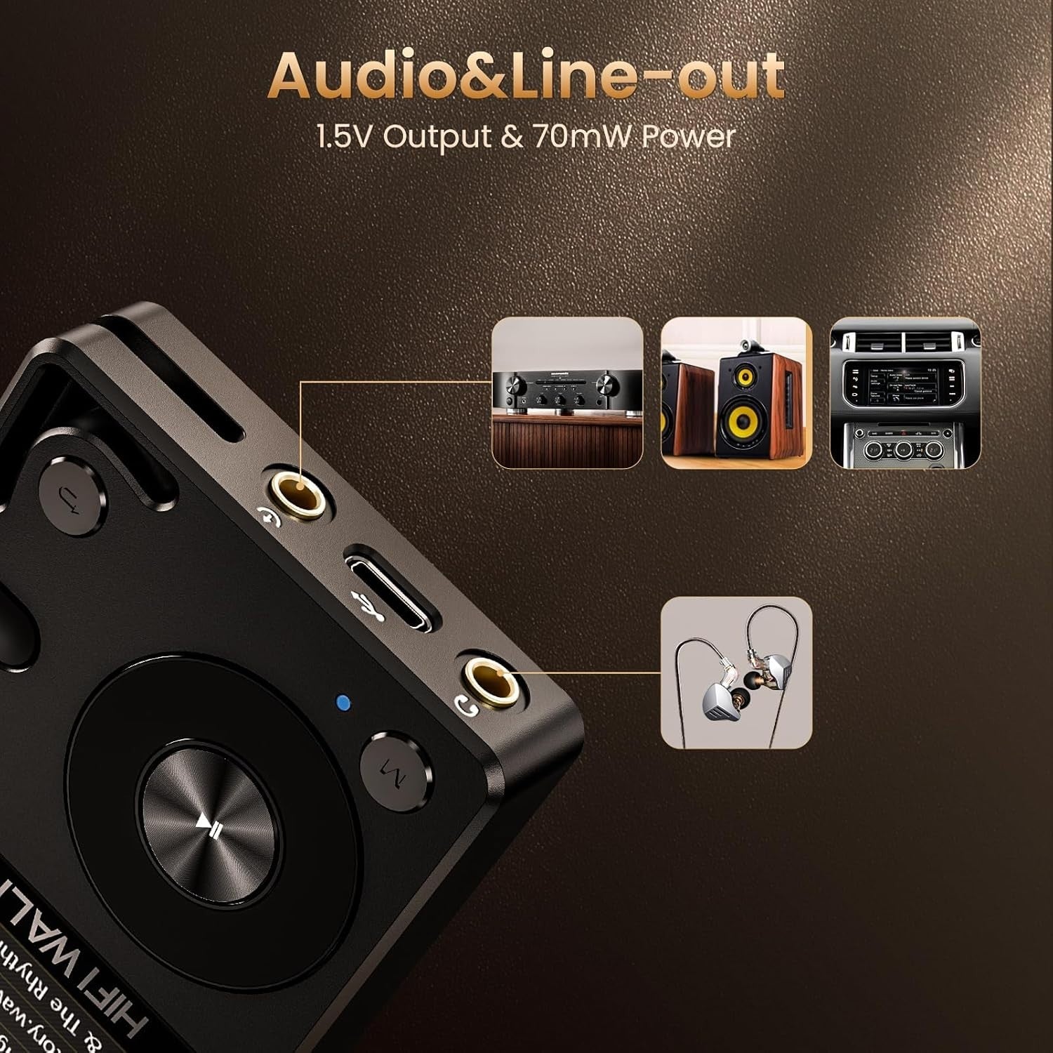 Hi-Res Bluetooth 5.2 MP3 Player | FLAC DSD DAC, 64GB Expandable Music Player