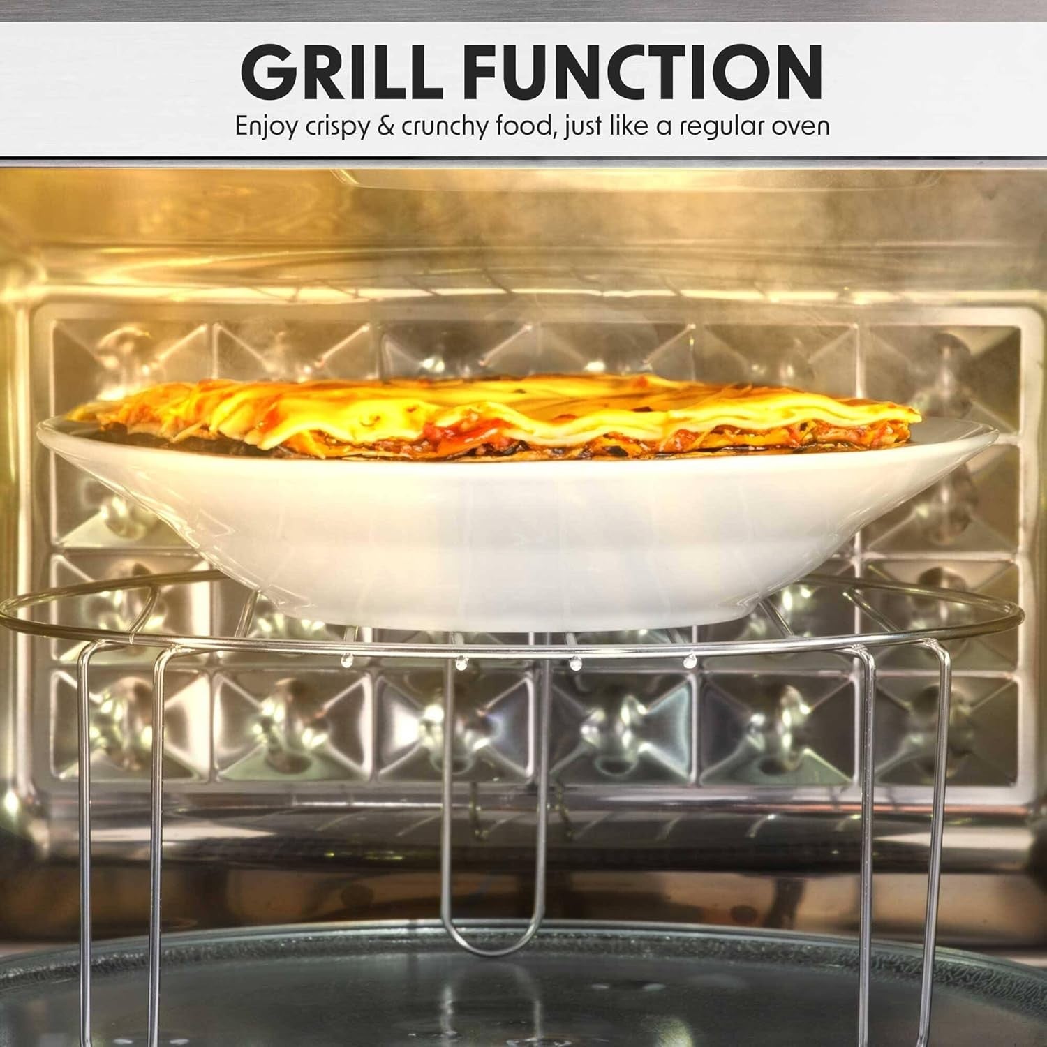25L Integrated Microwave Oven 900W Grill Stainless Steel