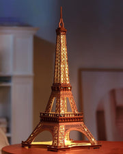 3D Eiffel Tower Puzzle with Lights DIY Model Kit for Adults & Kids