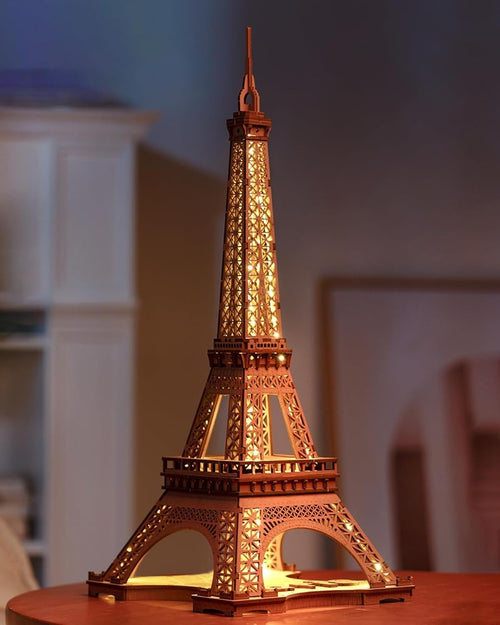 3D Eiffel Tower Puzzle with Lights DIY Model Kit for Adults & Kids