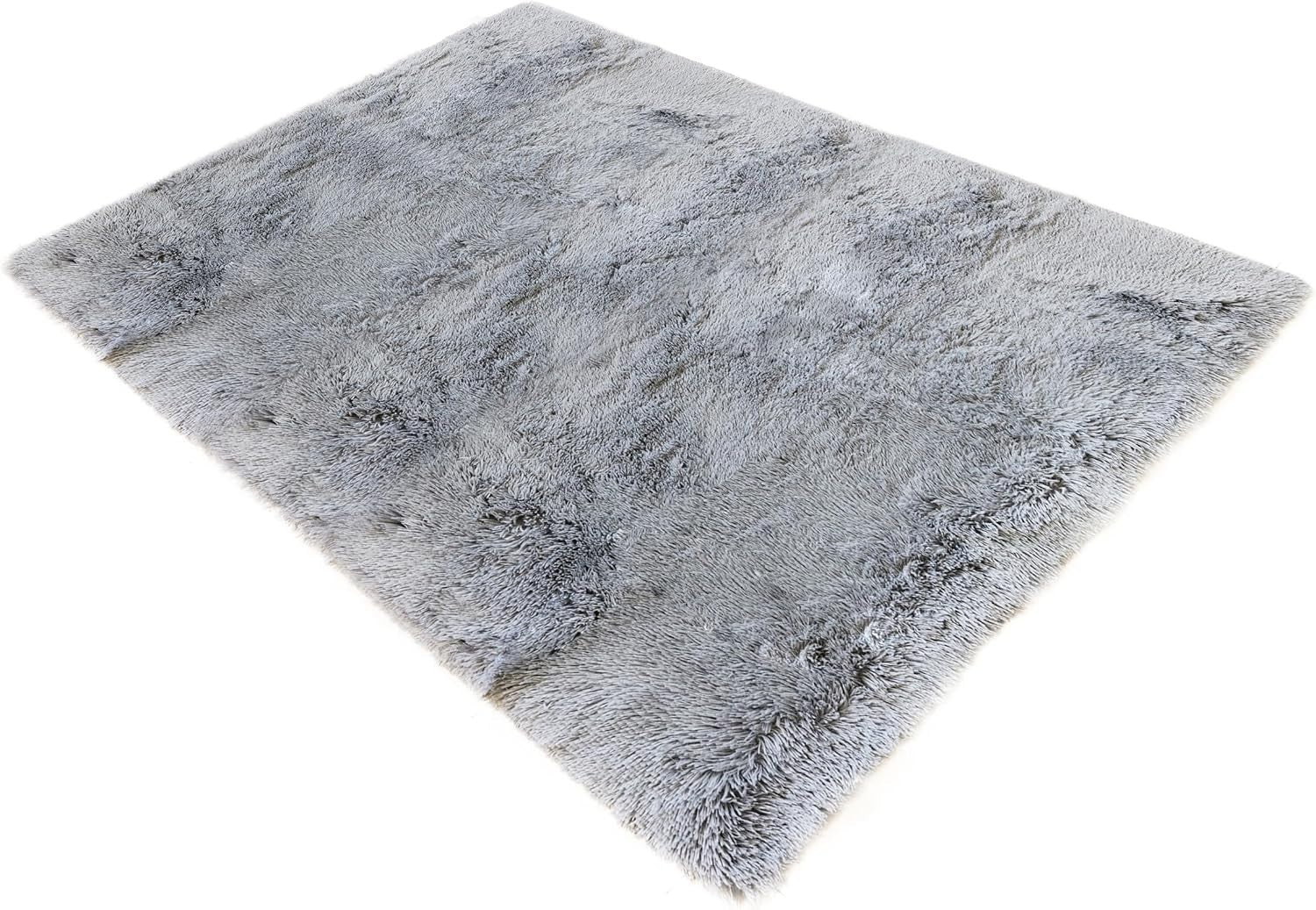 Extra Large Grey Shaggy Rug 200x290cm Soft Thick Non Slip Carpet Home