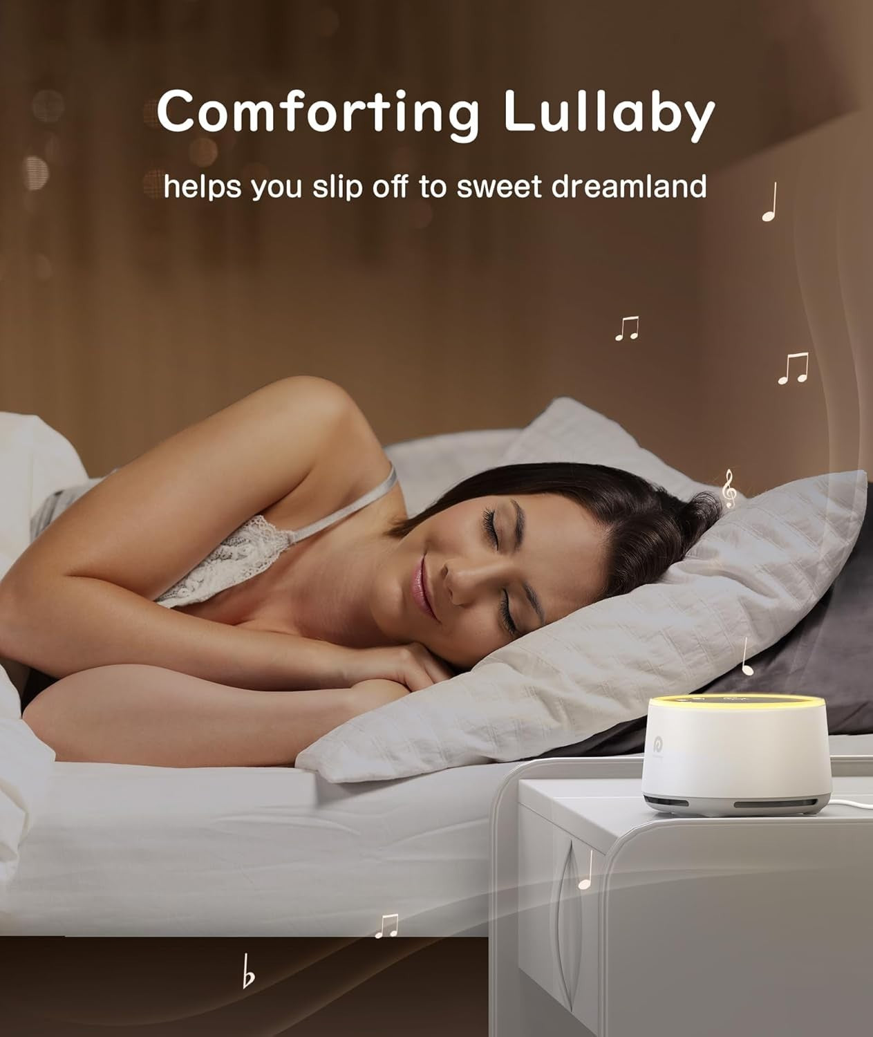 White Noise Machine for Baby & Adult, 24 Nature Sounds, Night Light