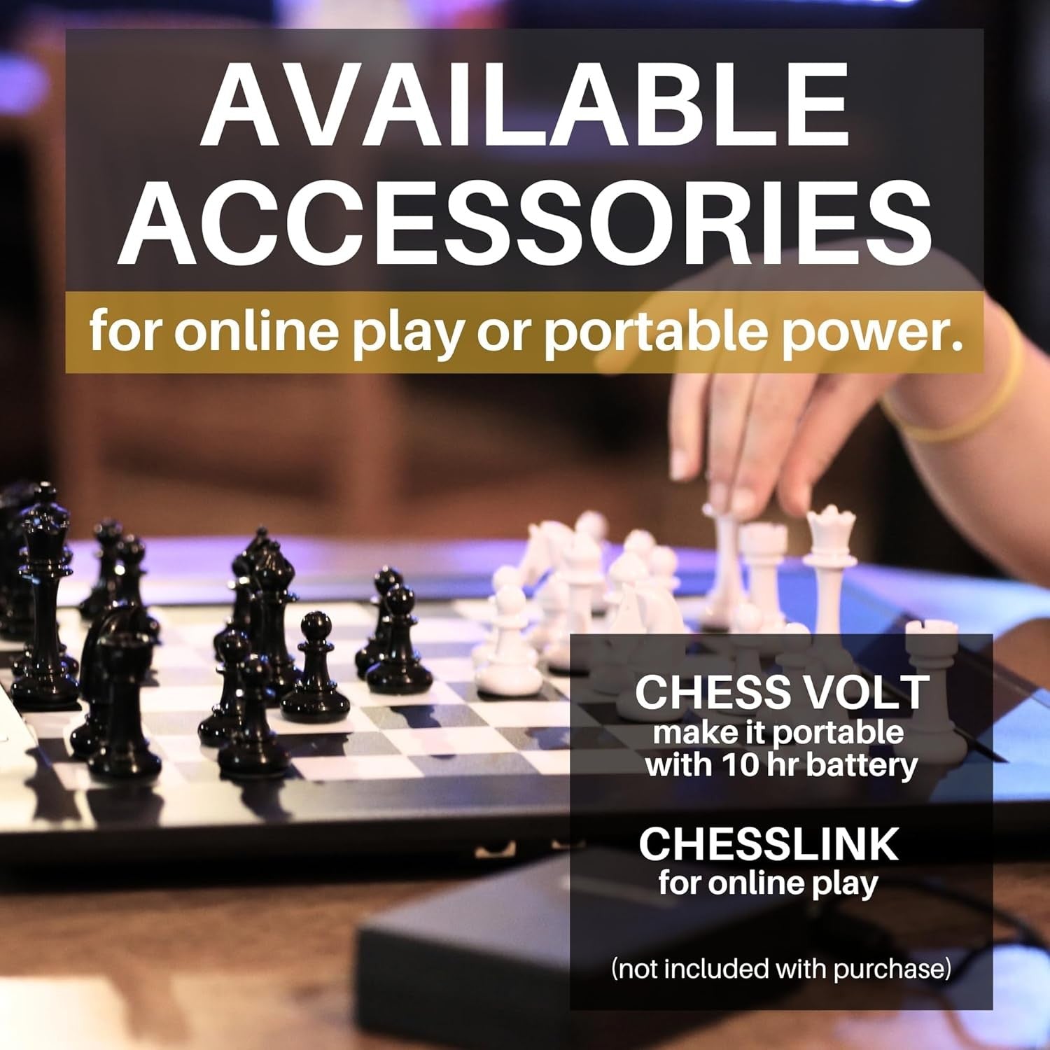 Electronic Chess Computer with LED Move Display & Adjustable Skill Levels