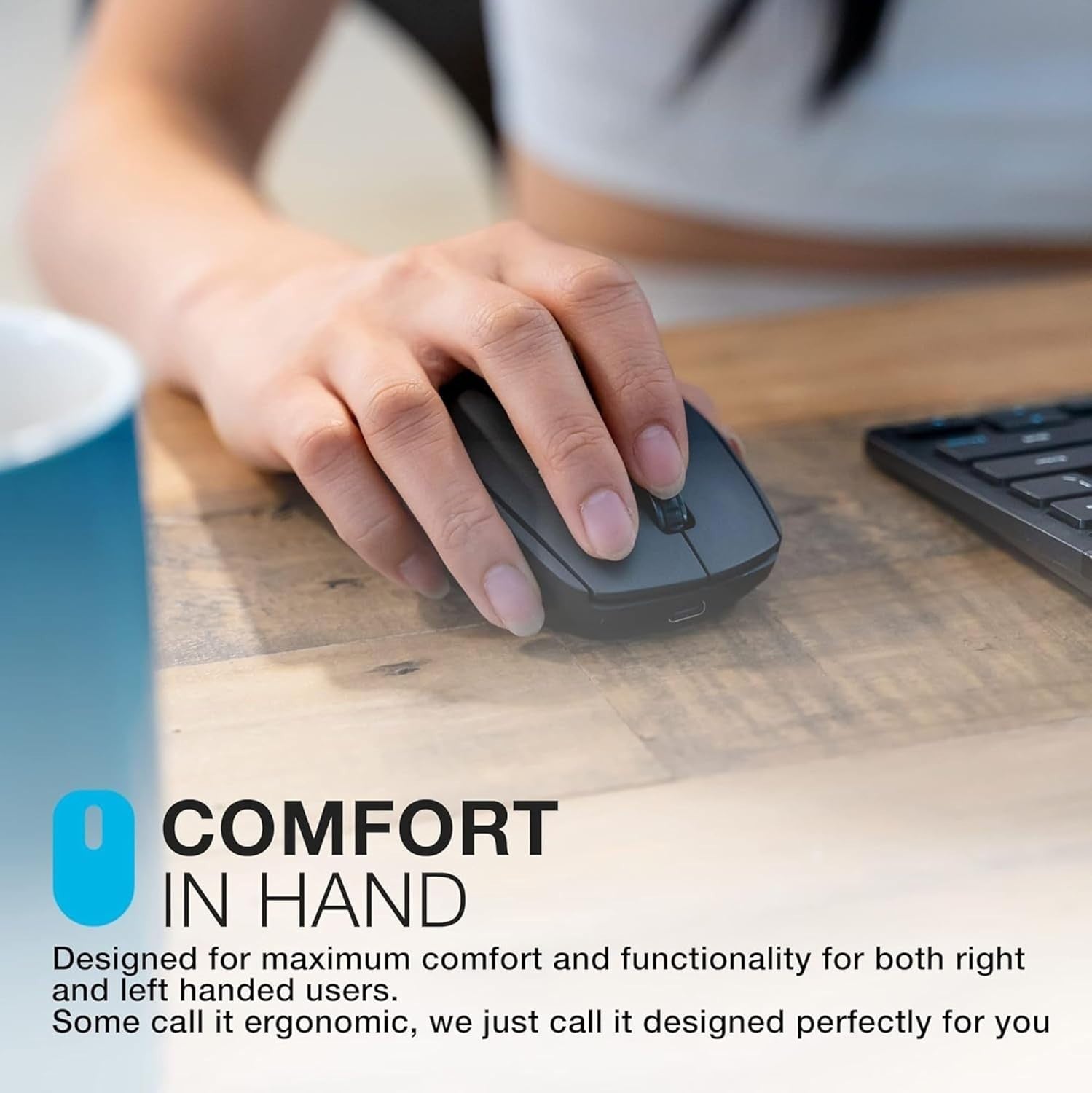 Rechargeable Bluetooth Mouse Silent Tri-Mode 2.4G USB Wireless