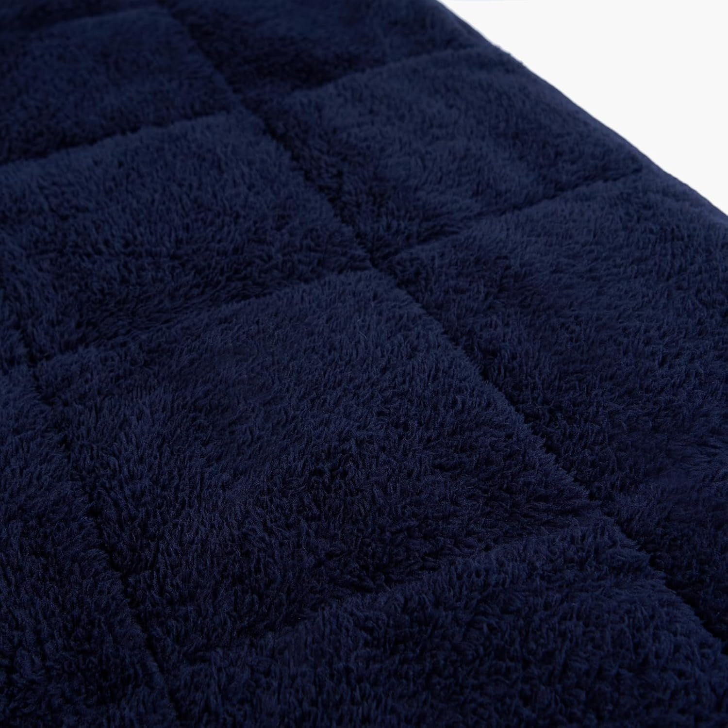3kg Weighted Blanket 100x150cm Blue Teddy Fleece Reversible Sleep Aid