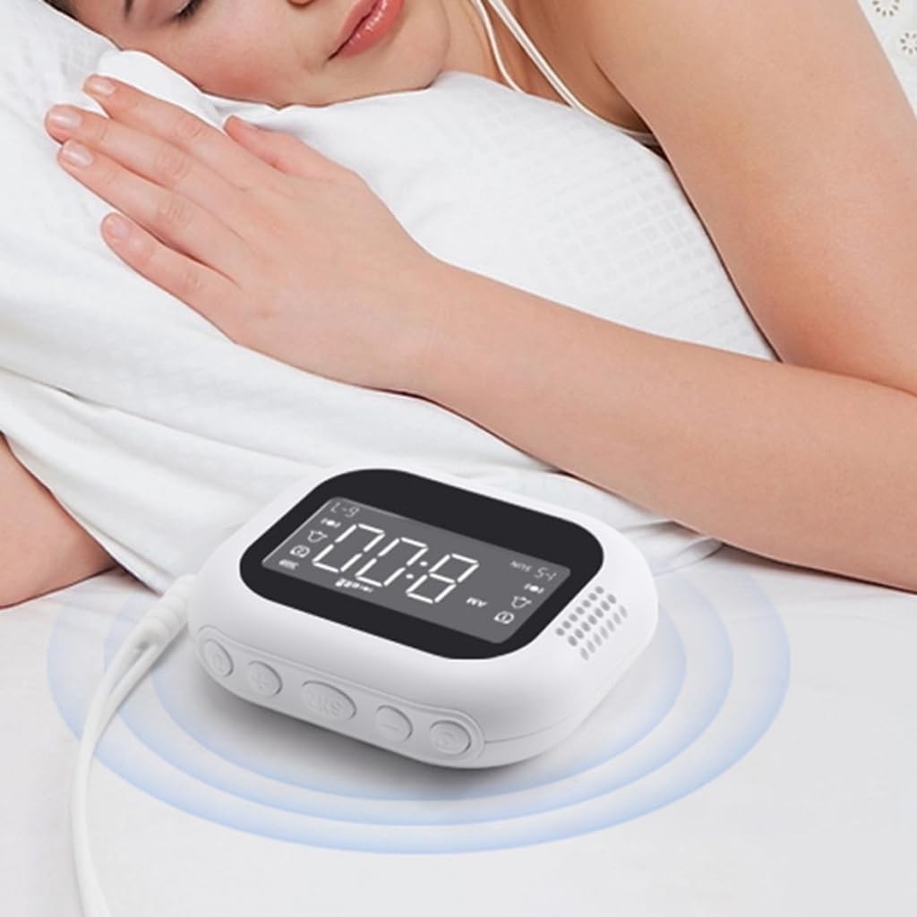 Rechargeable Vibrating Alarm Clock for Heavy Sleepers Dual Alarm LCD Display