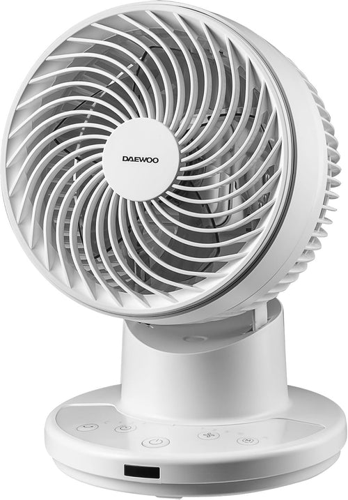 8-Inch Compact Oscillating Desk Fan – Quiet 3-Speed Remote Control Cooling Air