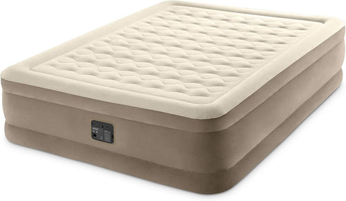 Queen Inflatable Air Mattress with Fiber-Tech, Built-In Pump, 203x152x46cm