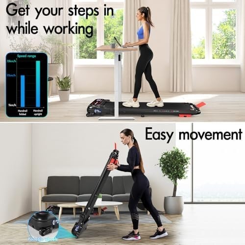 4-in-1 Foldable Walking Treadmill 3HP Incline Home Office Gym Pad