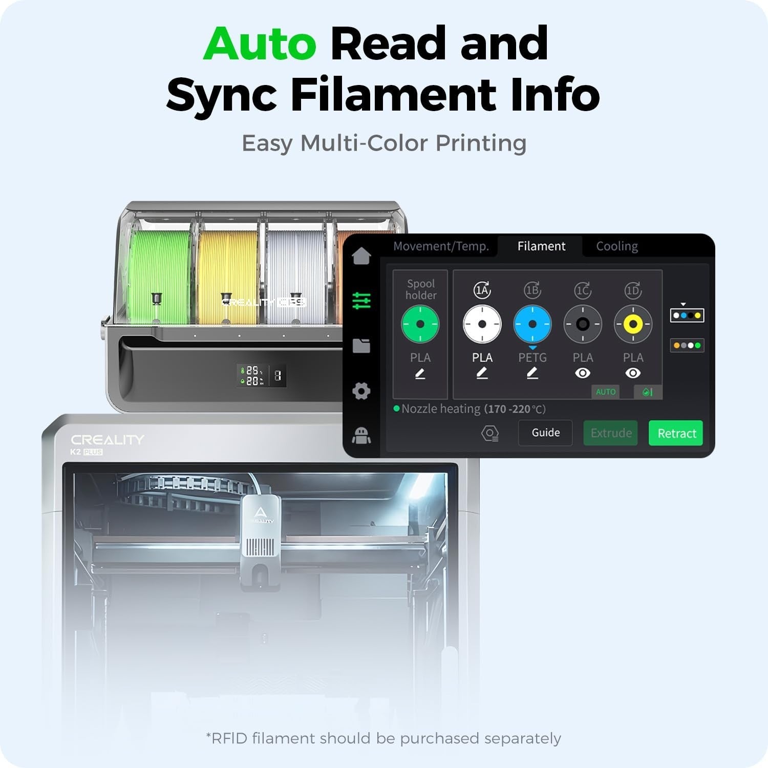 Multi Color Filament System Auto Switching Anti Moisture 16 Color Hub