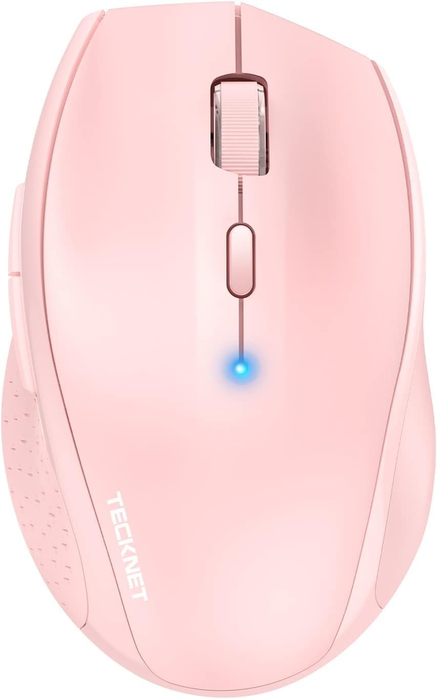 Wireless Bluetooth Mouse 4800DPI Silent Ergonomic Long Battery Pink