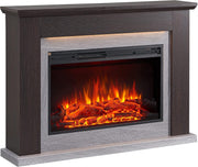 🔥 48" Electric Wall Fireplace Suite 2kW LED Heater Espresso Oak Remote