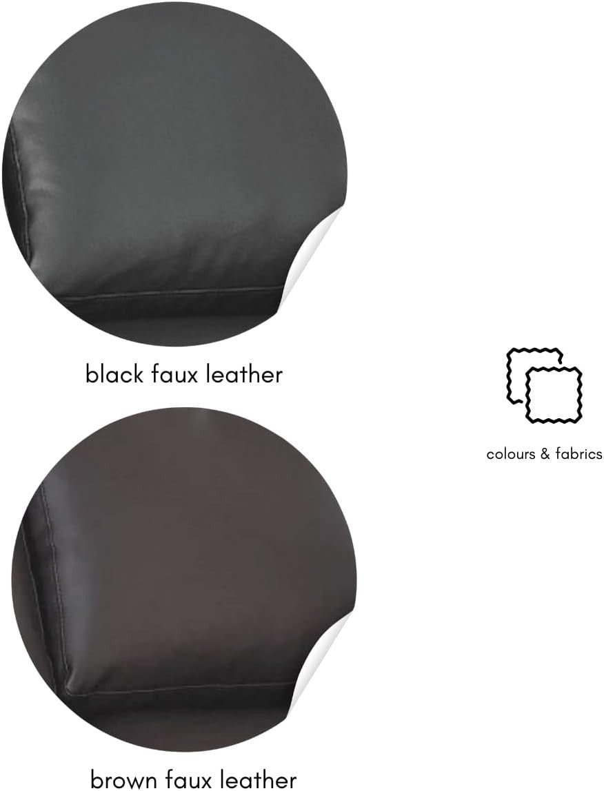 2 Seater Faux Leather Sofa Brown | Compact Couch | Minimal Assembly