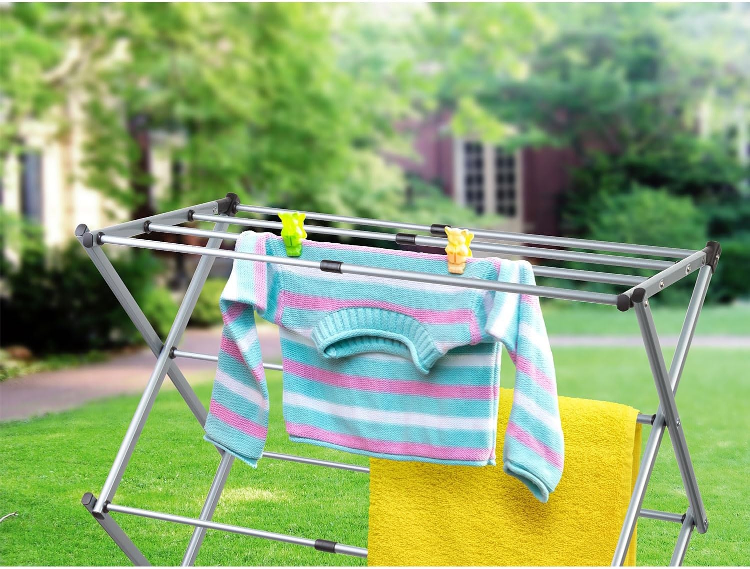 Folding Clothes Airer Indoor Portable Laundry Drying Rack Non Slip Heavy Duty