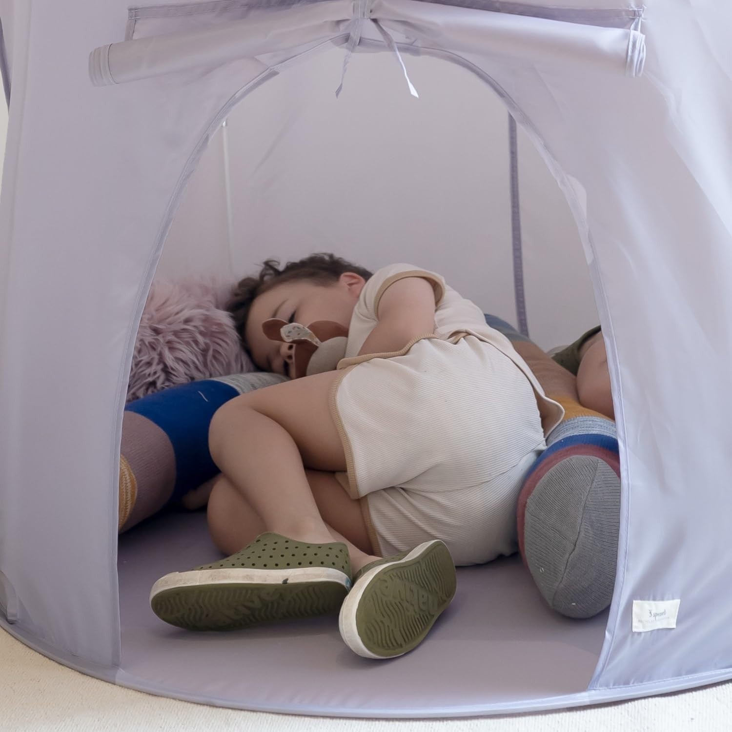 Purple Kids Indoor Play Tent Pop Up Castle Fort Recycled Fabric