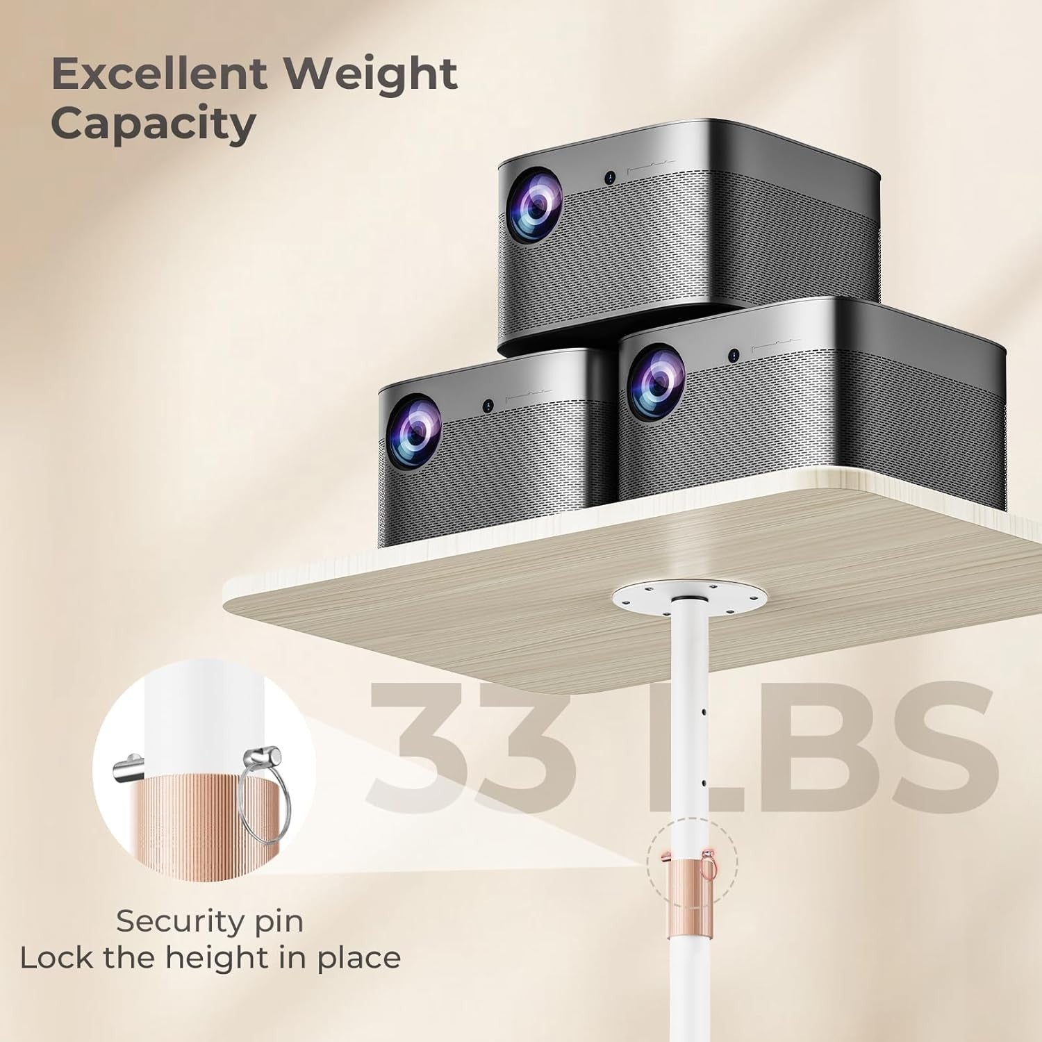 Portable Laptop Stand Height Adjustable Bedside Sofa Standing Desk White