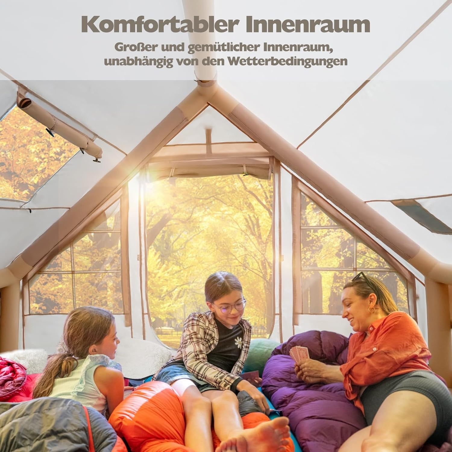 2-8 Person Inflatable Camping 4 Season Waterproof