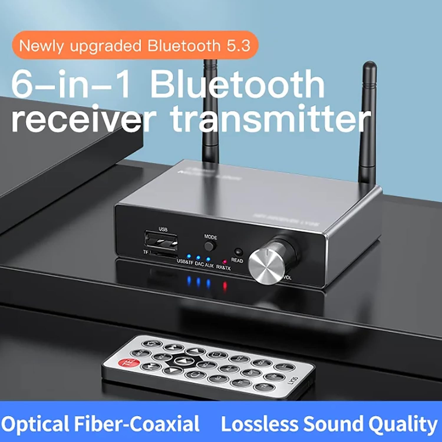 Bluetooth 5.3 Audio Transmitter Receiver Optical 3.5mm 30M