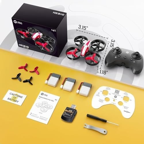 Mini Kids Drone with 3 Batteries, Auto Hover, 3D Flip & Headless Mode – Red