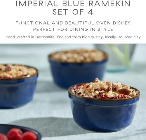 Denby Imperial Blue Ramekin Set of 4 – Oven, Microwave & Dishwasher Safe