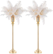 Gold Wedding Table Centrepiece Vases 2pcs 77.5cm Tall Luxury Event Decor