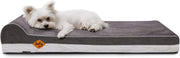 Orthopedic Memory Foam Dog Bed 34x22x6in Washable Grey