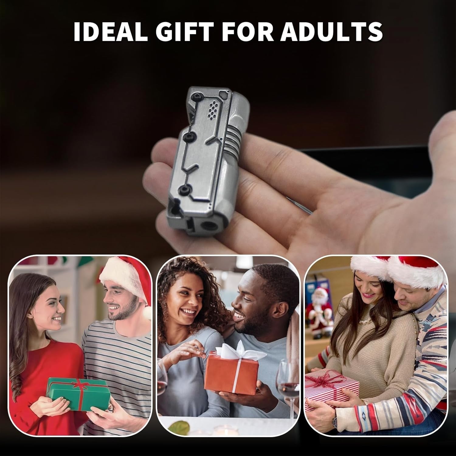 Silver Metal Fidget Slider Ratchet Clicker Magnetic EDC Stress Toy
