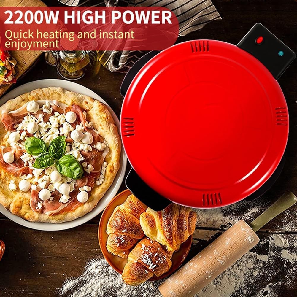 Electric Double-Sided Pizza Maker | Adjustable Temperature 1200W Non-Stick Grill