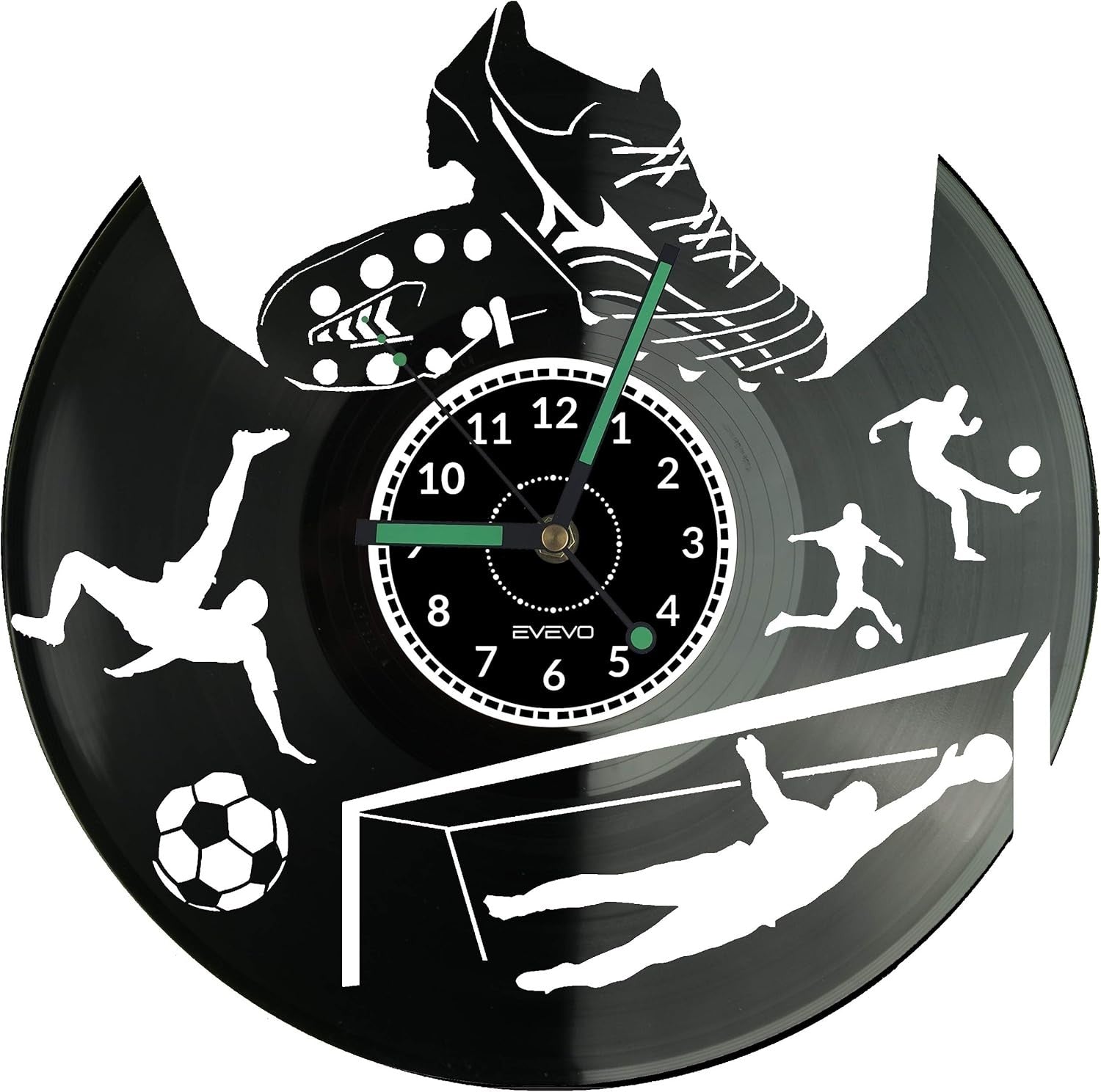 Football Wall Clock – Silent Non-Ticking Vinyl Sports Room Decor Gift for Him
