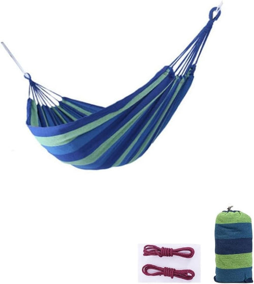 XL 2 Person Cotton Camping Hammock – Portable, Lightweight, with Carry Bag