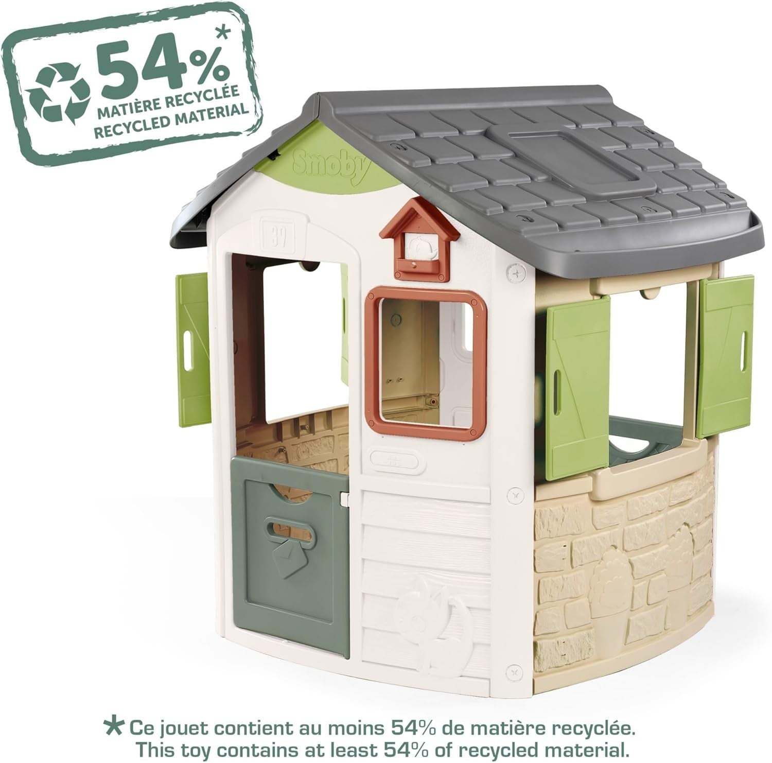 Kids Outdoor Playhouse Garden Lodge Plastic Indoor Play House 2+