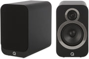 HiFi Bookshelf Speakers Pair | 125W Stereo 2-Way | Deep Carbon Black