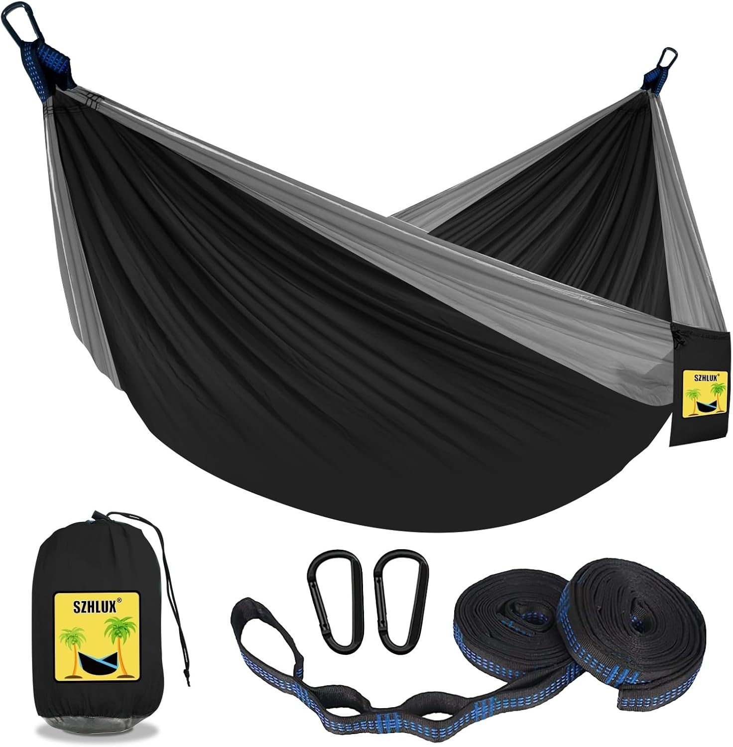Heavy‑Duty Mosquito Net Hammock 290×140 cm + Tree Straps – 200‑300kg Load