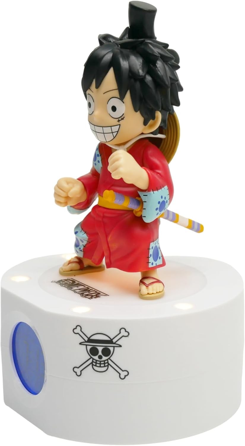 Anime Pirate LED Alarm Clock Yellow Light Up Desk Bedside Gift Figure