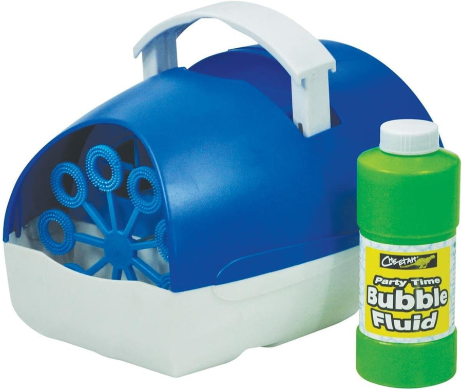 Battery Operated Bubble Machine Blue With Bubble Fluid