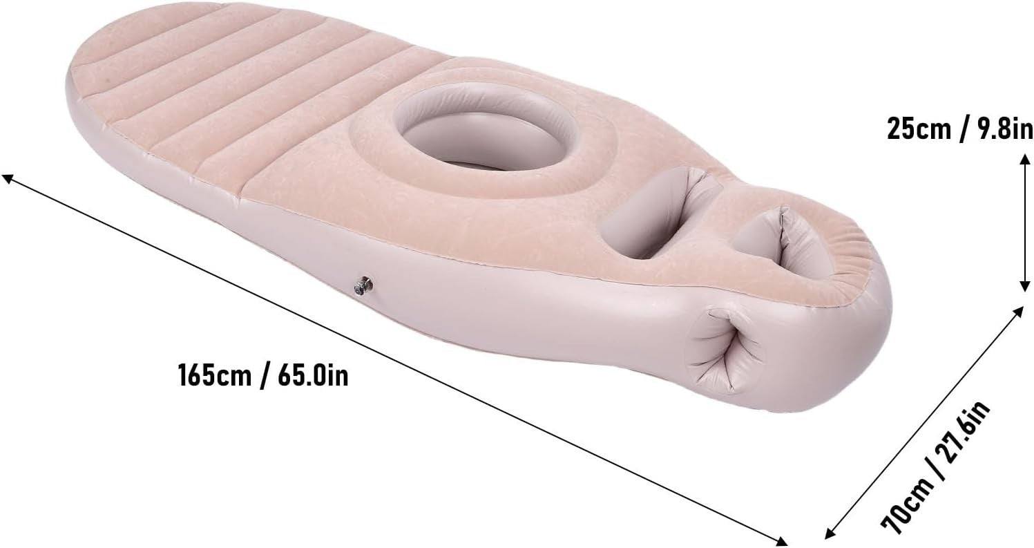 Inflatable Pregnancy Body Pillow Full Body Maternity Belly Hole Grey