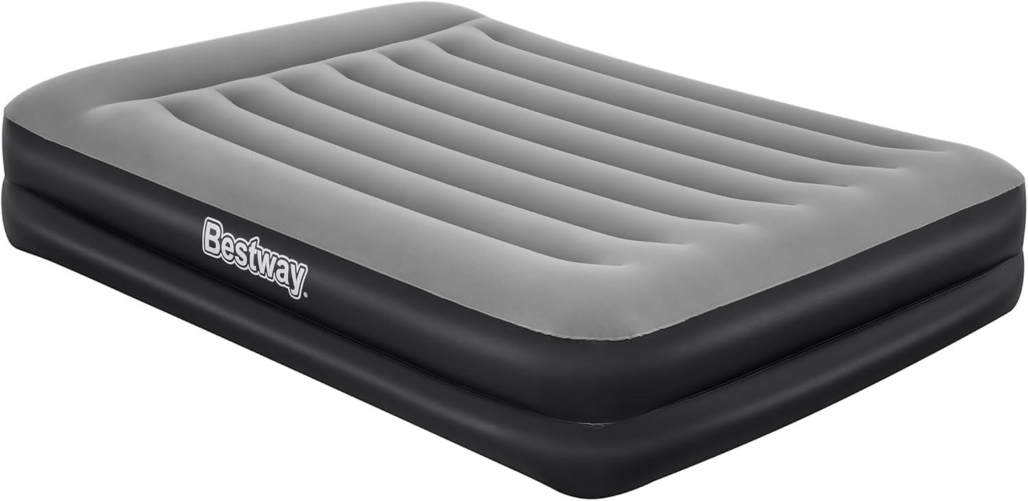 Queen Air Mattress with Built-In Pump, Flocked Pillow, 2.03x1.52x0.46m Comfort