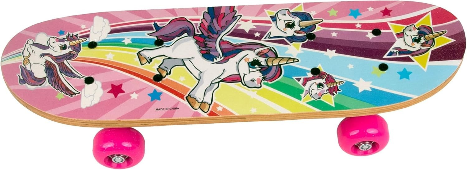 Unicorn Skateboard 43cm Youth Pink Deck Fun Fantasy Ride