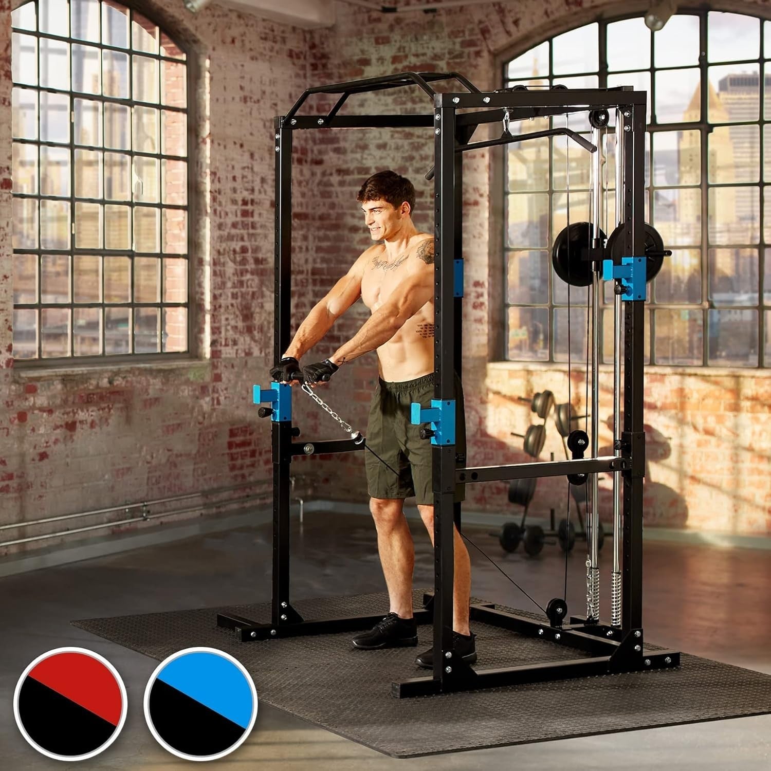 Full-Body Power Station 136x142.5x215cm – Pull-Up, Pull-Down & Dip Rack