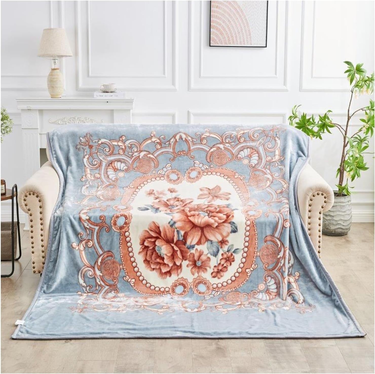 Lavender Elegance 5kg Fleece Blanket 200x240cm King Size Bed