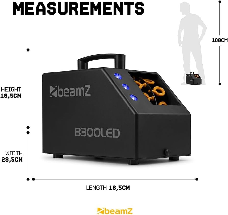 Compact Bubble Machine RGB LED Remote Party Wedding DJ Portable