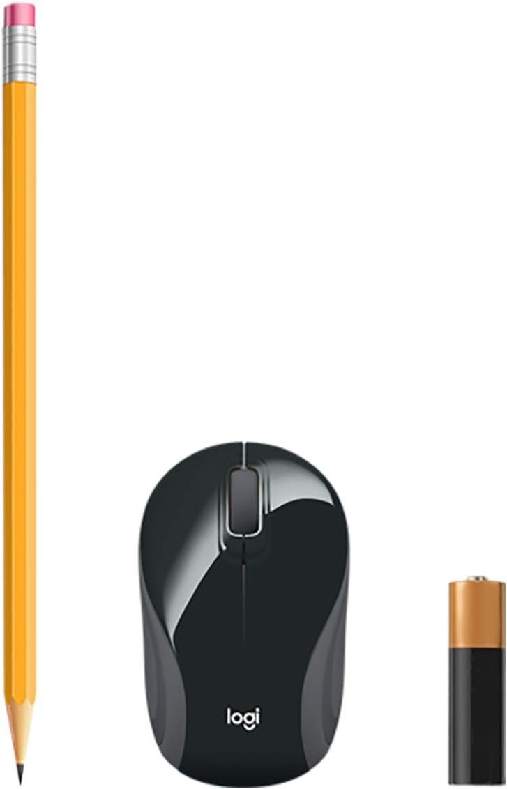 Mini Wireless Mouse USB Portable Pocket Laptop Travel Black