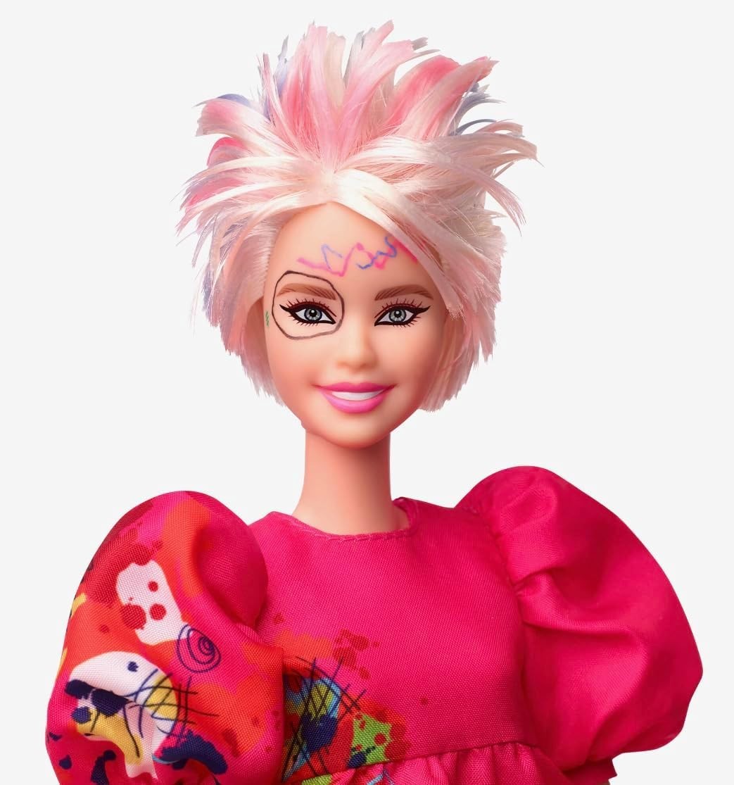 Movie Inspired Weird Fashion Doll Collectible Pink Jumpsuit Display