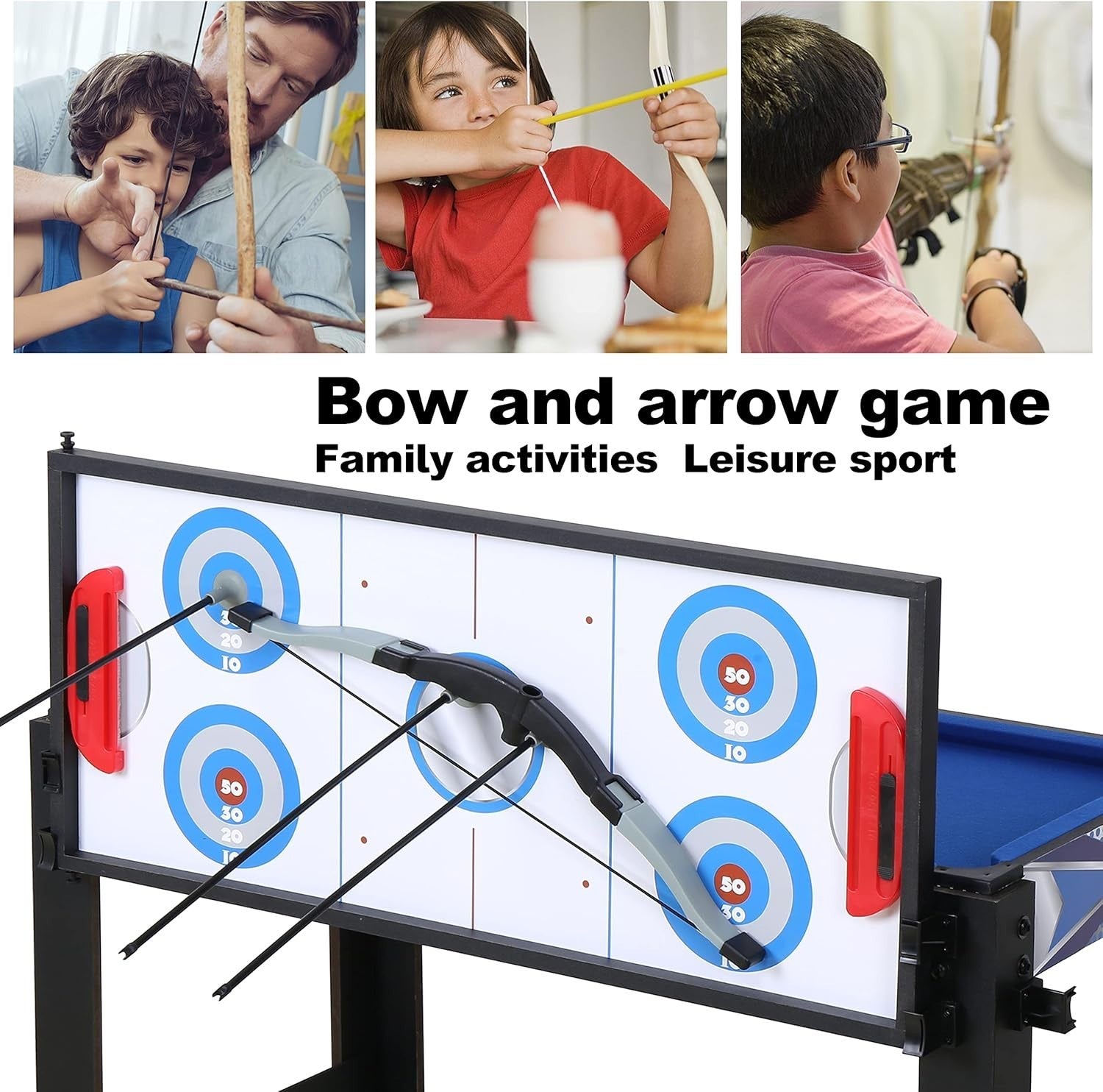 36in 5 in 1 Multi Game Table Kids Pool Ping Pong Hockey Archery