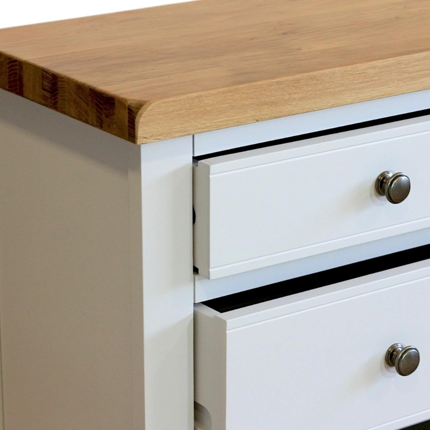 White Oak Top Solid Wood Chest 6 Drawer Dresser Bedroom Storage Unit